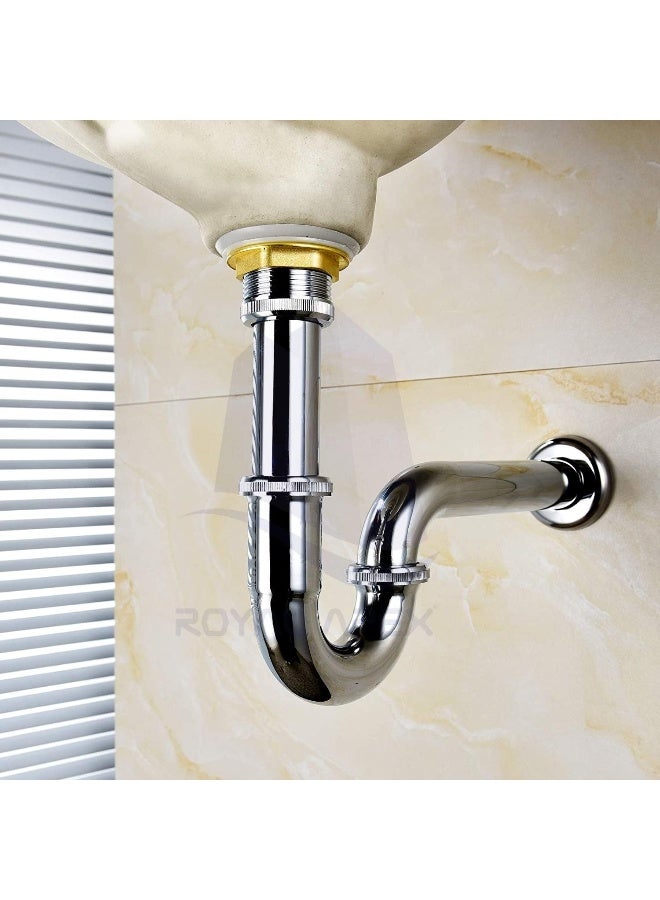 Royal Apex Stainless Steel Bottle Trap Wash Basin Bathroom Sink Waste P-Trap Drain Tube 1 1/4" - Image 5