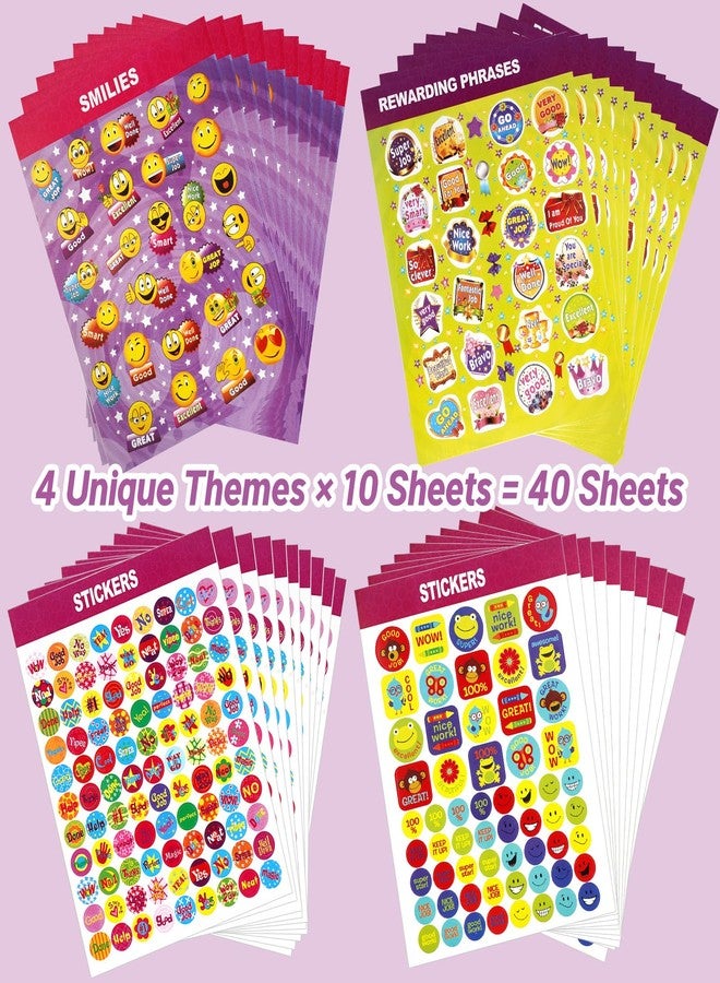 Jactales Small Reward Stickers for Kids - 2100 Good Job Incentive Stickers for Teachers, Behavior Charts, Classroom & School - Mini Motivational Sticker Pack for Boys Girls, 40 Sheets - Image 2