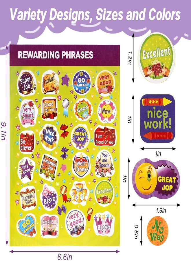 Jactales Small Reward Stickers for Kids - 2100 Good Job Incentive Stickers for Teachers, Behavior Charts, Classroom & School - Mini Motivational Sticker Pack for Boys Girls, 40 Sheets - Image 3