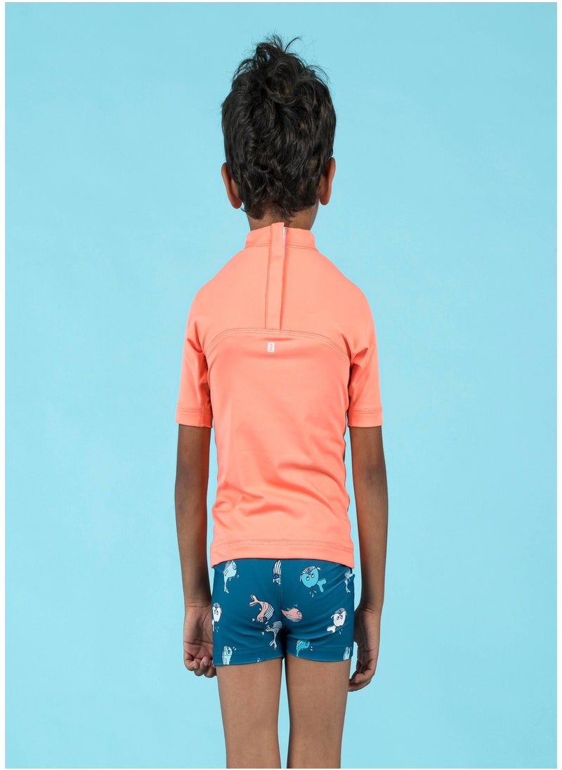 NABAIJI NABAIJI by DECATHLON, Baby UV Short Sleeve T-Shirt Coral Lightweight & Quick-Dry  - Image 2