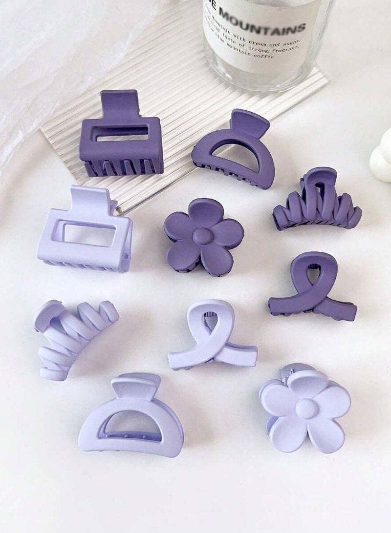 Purple Hair Clips Set of 10 Hair clips suitable for all hair types and provide strong hold throughout the day - Image 1