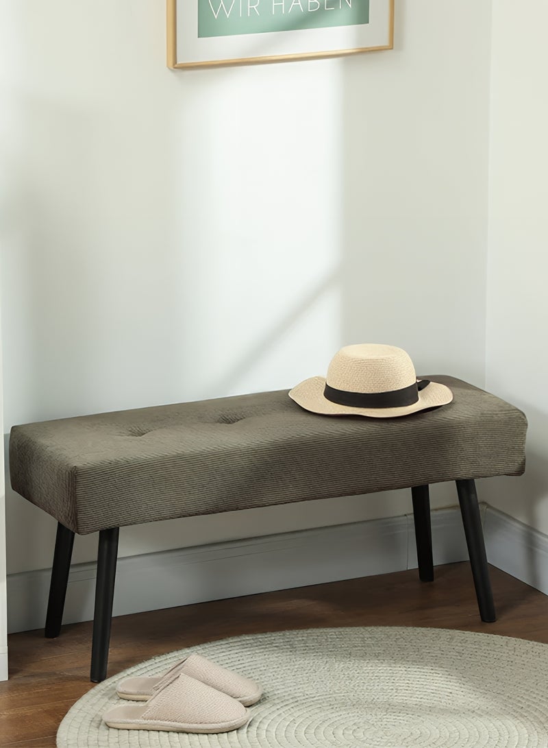 Taimi مقعد أوتومان مبطن بالفخامة بتصميم عصري - مقعد نهاية السرير، مقعد لتغيير الأحذية، مقعد لغرفة النوم، غرفة المعيشة، المدخل والممر، أخضر - 100 سم - Image 3