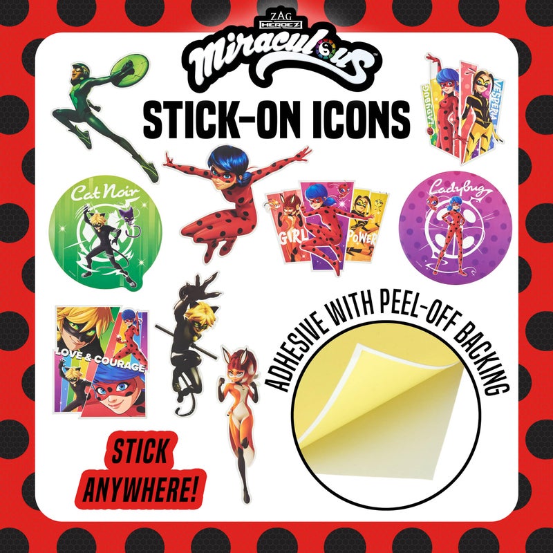 Miraculous 50pc Miraculous Ladybug All-in-One Birthday Party Supplies Set | Zag Heroez Celebration Kit with Backdrop, Props & Tableware - Image 5
