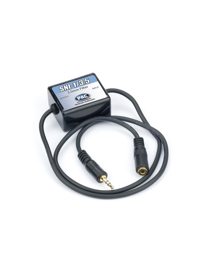 PAC PAC SNI-1/3.5 3.5-mm Ground Loop Noise Isolator Works with iPod/Zune/iRiver and Others , Black 