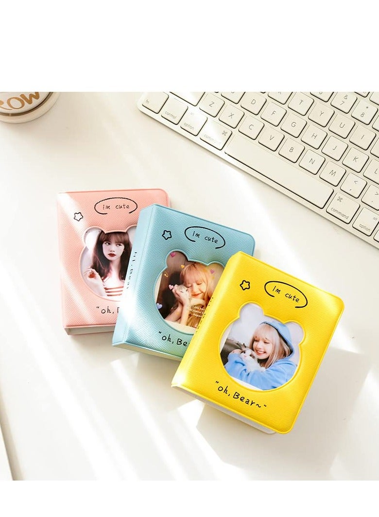 Kpop Mini Photo Album - 3 Inch Yellow Bear Binder with 36 Pockets for Collectible Cards & Ids - Image 4