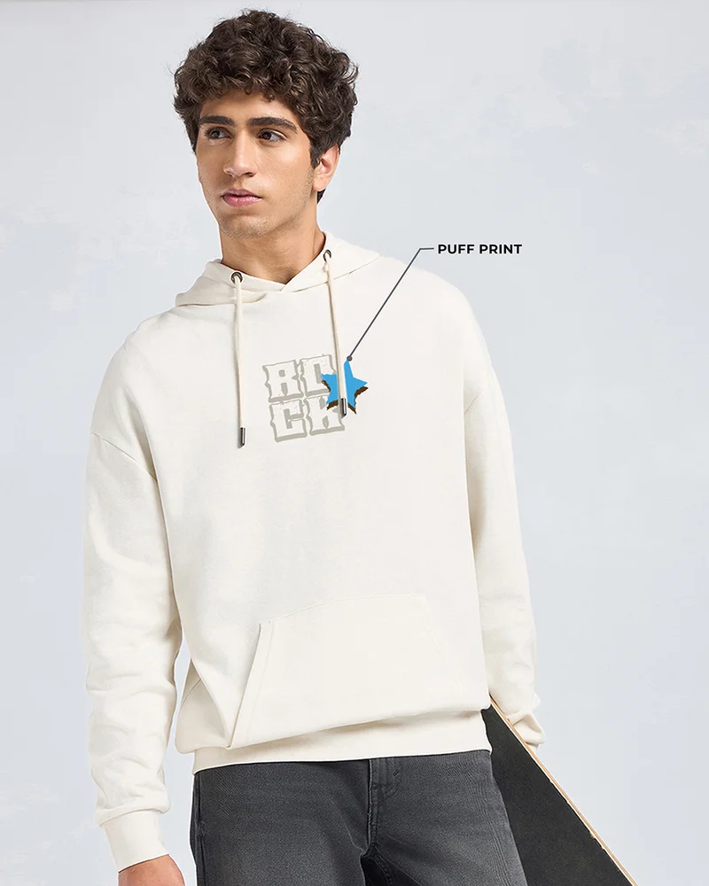 بيواكوف هودي رجالي بيج كبير بطبعة نجم روك