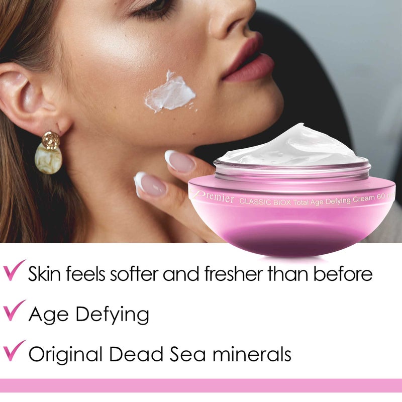 Premier Dead Sea BIOX total age defying cream, face moisturizer, Anti Aging face Cream, Intensive Wrinkle cream firming skin care, Classic collection, retinol Cream Lotion 2.4 Fl.Oz - Image 3
