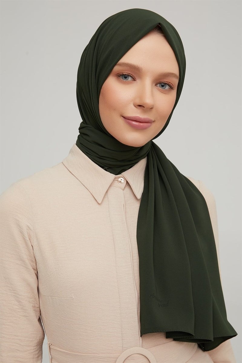 Armine Trend Medina Silk Shawl 70X200 - Military Green  - Image 1