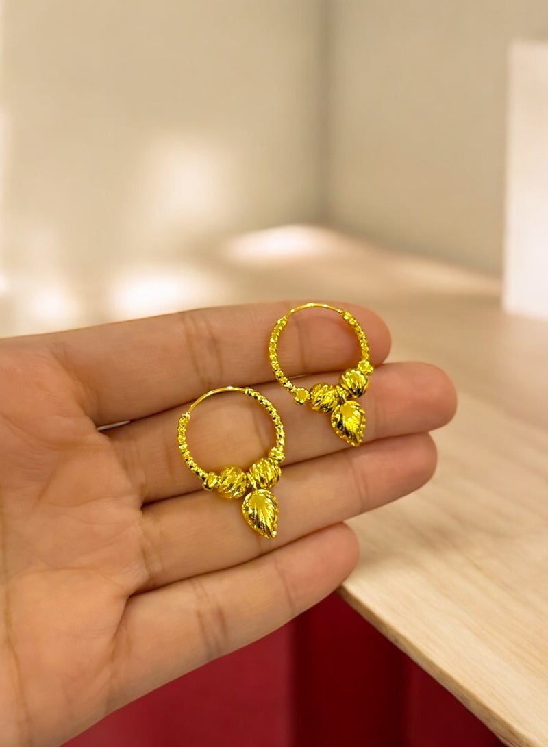 غولدماكس حلق اذن نسائي صغير شبيه بالذهب مطلي عيار 21 - Image 1