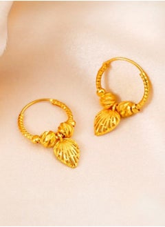 GOLDMAX Elegant 21k Gold Plated Small Earrings For Women  - Image 2