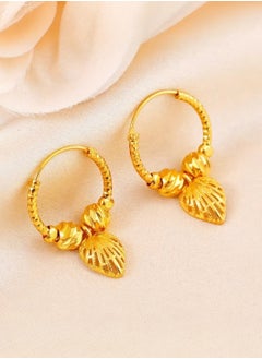 GOLDMAX Elegant 21k Gold Plated Small Earrings For Women  - Image 3