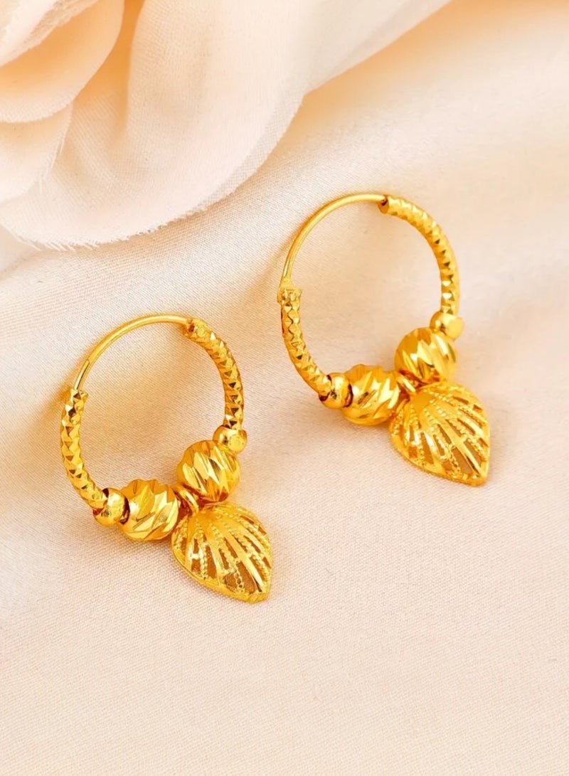 غولدماكس حلق اذن نسائي صغير شبيه بالذهب مطلي عيار 21 - Image 3