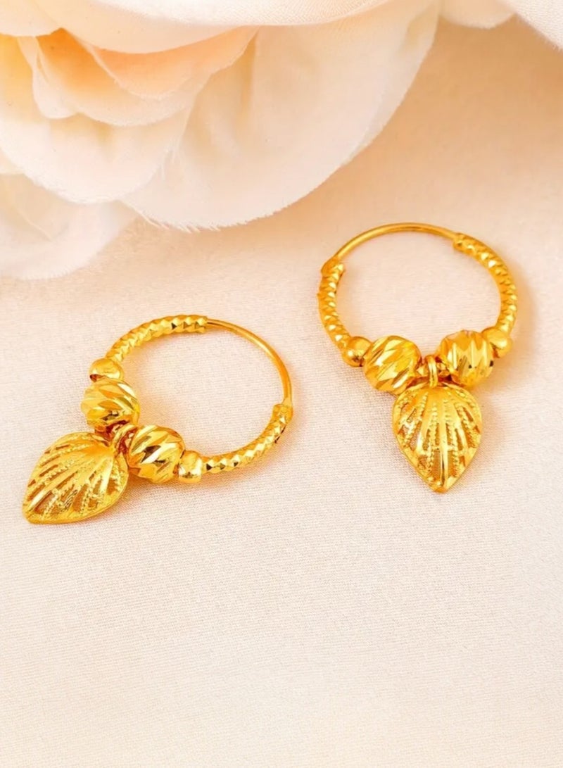 غولدماكس حلق اذن نسائي صغير شبيه بالذهب مطلي عيار 21 - Image 4