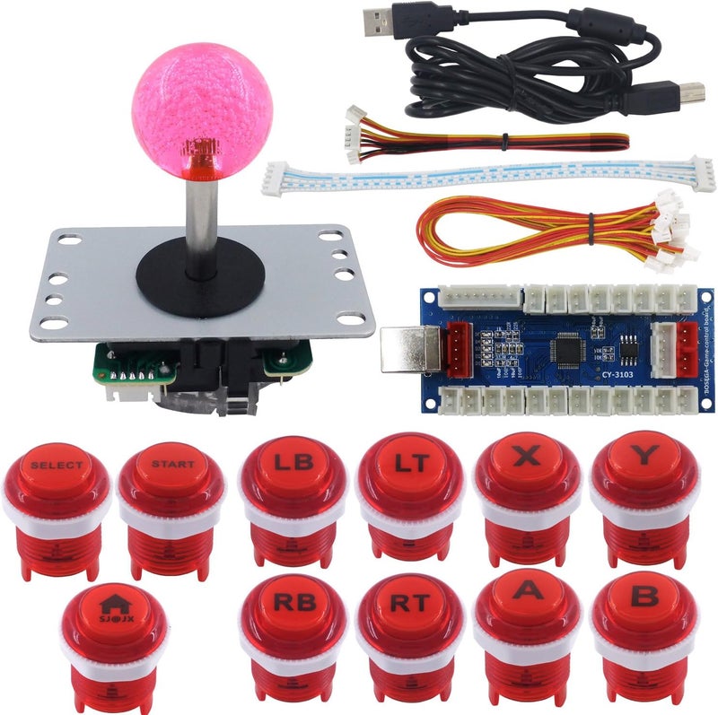 طقم DIY لأركيد ، وحدة تحكم PS3، أزرار أركيد على طراز Xbox One، مشفر USB لأجهزة الكمبيوتر وPS3 وXbox، مفتاح ميكانيكي للوحة المفاتيح، مفتاح دقيق، عصا أركيد. - Image 1