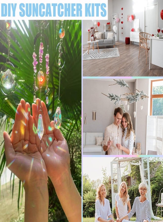 WASTROYAL 10 Sets DIY Suncatchers 420pcs Sun Catchers Making Supplies Kit Crafts for Adults Hanging Prism Sun Catcher with Crystals Rainbow Maker for Indoor Window Home Wedding Garden Spring Decor (hummingbird) - Image 4