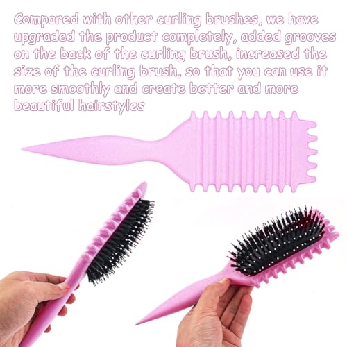 UVZNUMG Curl Defining Brush 1 PCS Curly Hair Brush Brush for Curly Hair for Combing and Shaping Mens and Womens Curls to Reduce Pulling Pink - Image 3