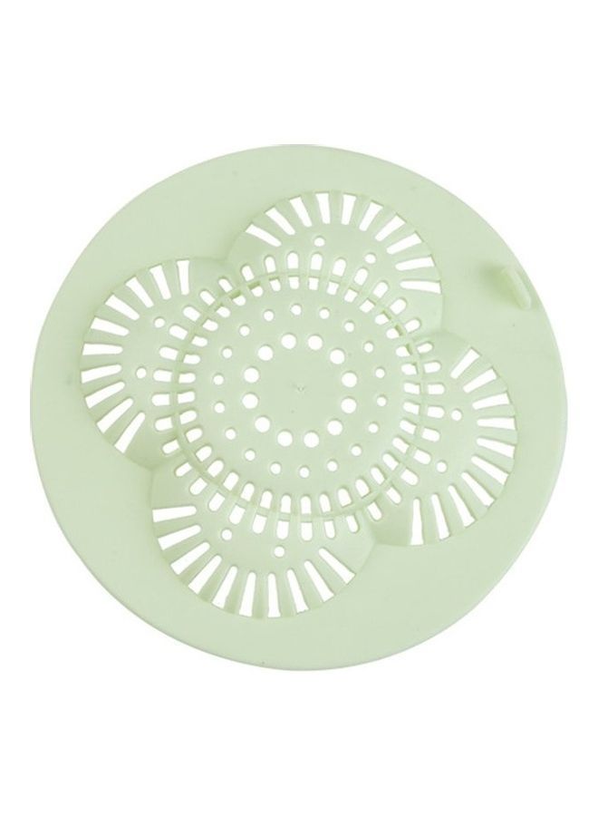 NIBEMINENT Flower Shape Anti-Displacement Bathroom Strainer Green 12 x 12cm - Image 1