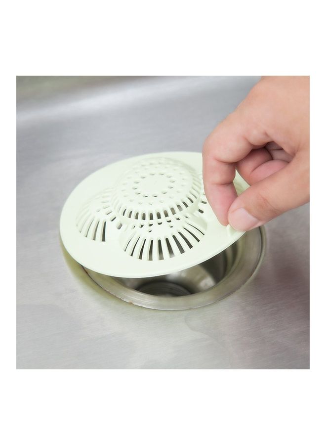 NIBEMINENT Flower Shape Anti-Displacement Bathroom Strainer Green 12 x 12cm - Image 2