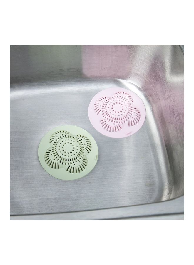 NIBEMINENT Flower Shape Anti-Displacement Bathroom Strainer Green 12 x 12cm - Image 3