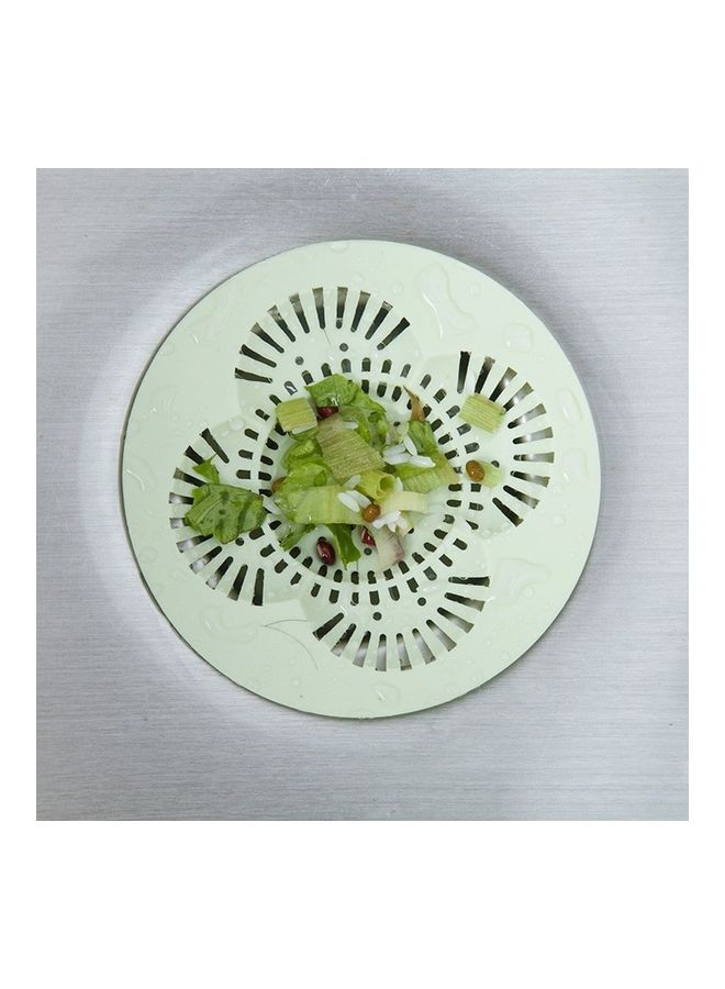 NIBEMINENT Flower Shape Anti-Displacement Bathroom Strainer Green 12 x 12cm - Image 4