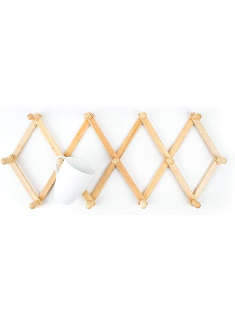Fox Run Fox Run Expanding Beechwood Coffee Mug Wall Rack Color Brown  - Image 1
