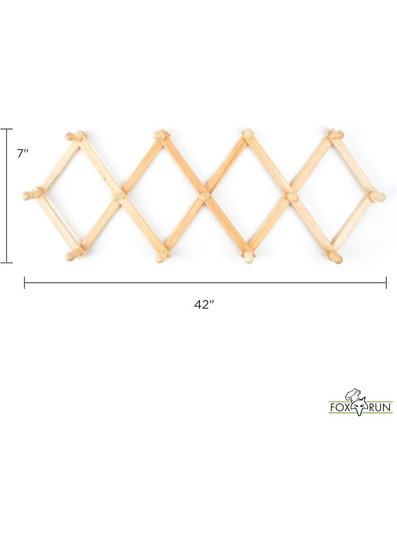 Fox Run Fox Run Expanding Beechwood Coffee Mug Wall Rack Color Brown  - Image 2