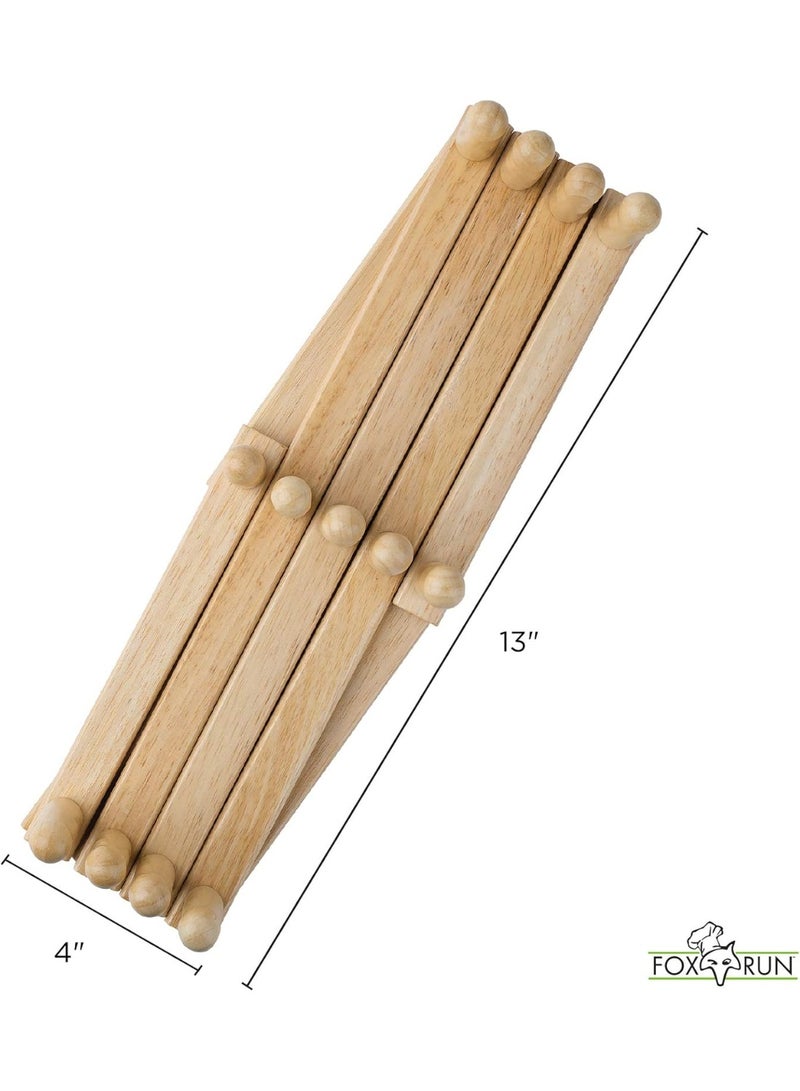 Fox Run Fox Run Expanding Beechwood Coffee Mug Wall Rack Color Brown  - Image 4