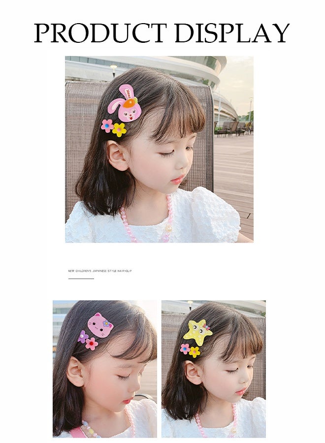 DUNISO 135 pcs Little Girls Hair Accessories Set with Gift Box Cute Hairpin Jewelry Storage Case with Cartoon Hair String, Thumb Hair Loop, Flower Hair Clip, Flower Hair String，Cute Hairpin Jewelry Organizer Birthday Gift for Girls，Cartoon Rabbit Series  - Image 4