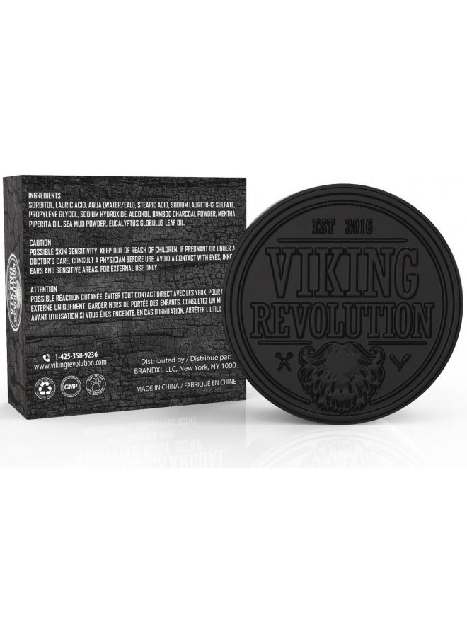 Viking Revolution Skin Cleaning Agent Activated Charcoal Soap for Men w/Dead Sea Mud, Body and Face, Cleanser,Cleansing Blackheads - Peppermint & Eucalyptus Scent 1 Fl Oz (Pack of 1) - pzsku/Z1F02E394F9FDA44DDF66Z/45/_/1728309244/0fadf13a-bee1-4e65-a274-d27d24f62d94