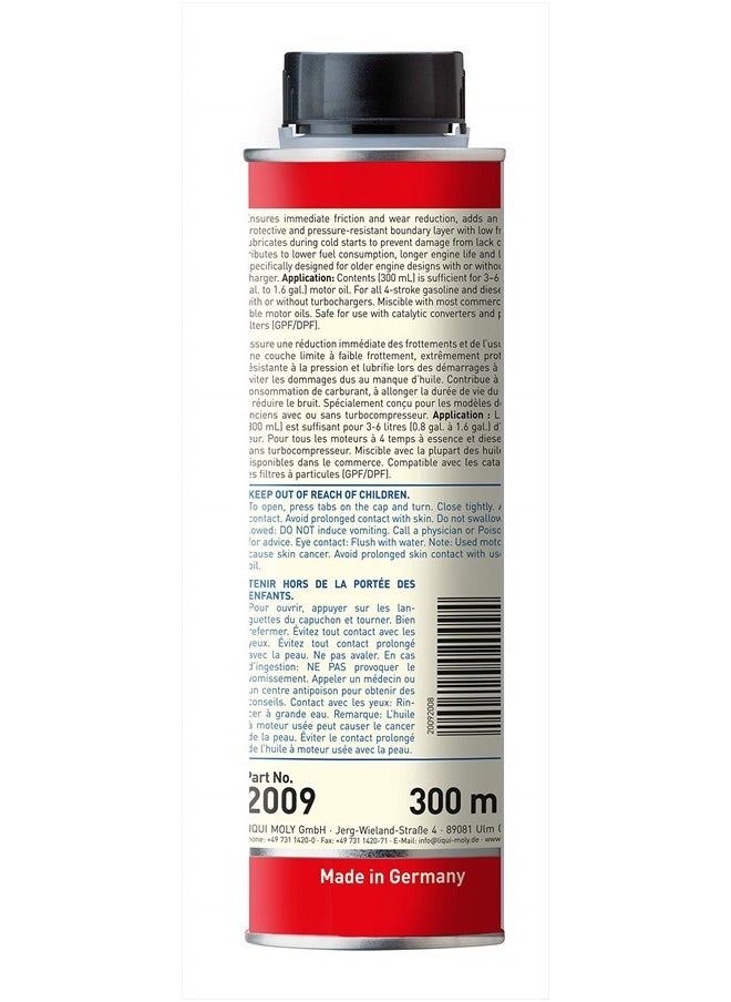 LIQUI MOLY MoS2 Anti-Friction Engine Treatment | 300 ml | Oil additive | SKU: 2009  - Image 2