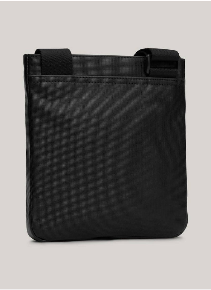 TOMMY HILFIGER Men's Pique Textured Small Crossover Bag -  Pique texture, Black  - Image 3