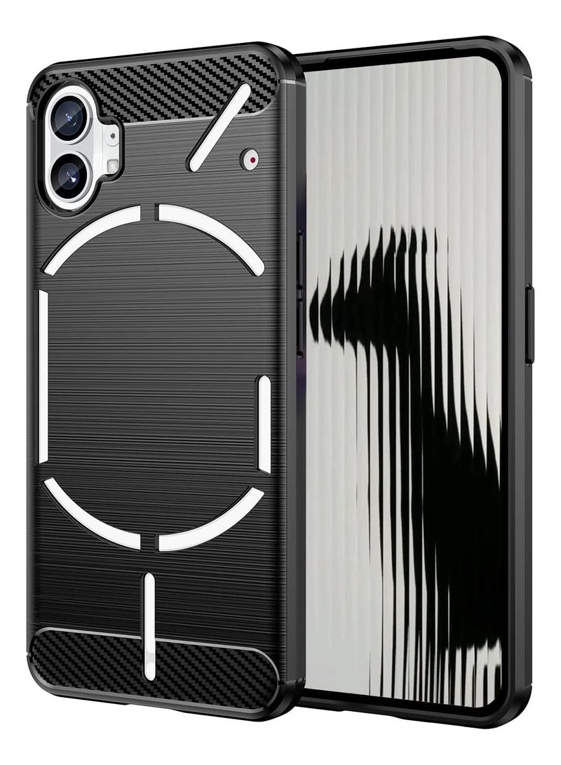 جولدن ماسك لهاتف نوثينج فون 1 رفيع للغاية وممتص للصدمات من البولي يوريثين الحراري الناعم - (اسود) - Image 1