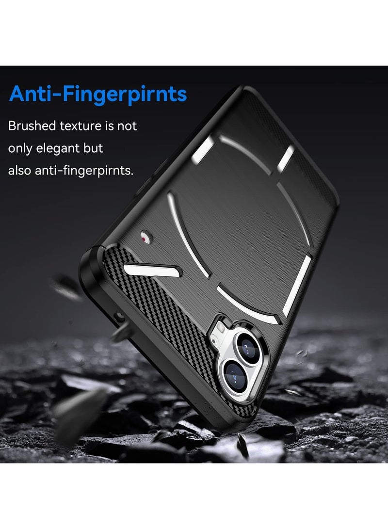 جولدن ماسك لهاتف نوثينج فون 1 رفيع للغاية وممتص للصدمات من البولي يوريثين الحراري الناعم - (اسود) - Image 2