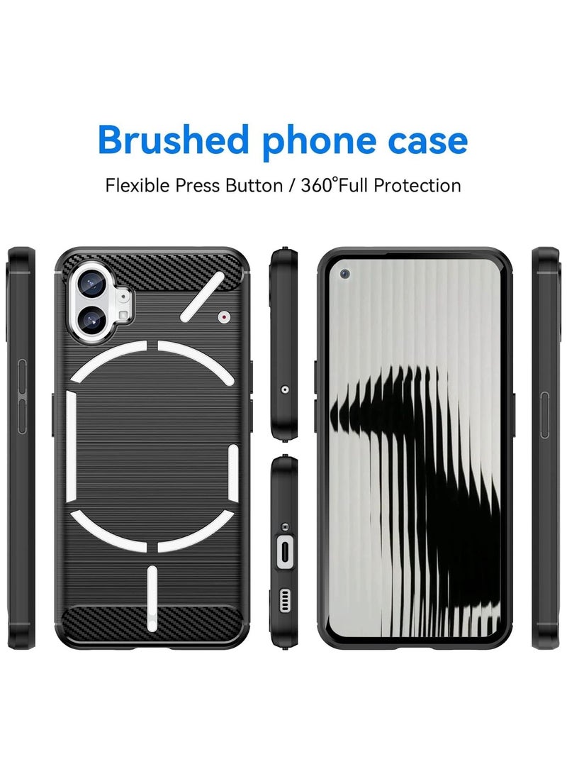 جولدن ماسك لهاتف نوثينج فون 1 رفيع للغاية وممتص للصدمات من البولي يوريثين الحراري الناعم - (اسود) - Image 3