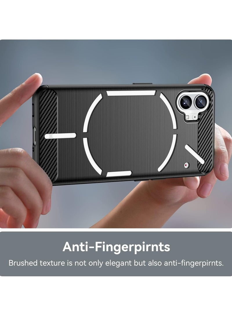 جولدن ماسك لهاتف نوثينج فون 1 رفيع للغاية وممتص للصدمات من البولي يوريثين الحراري الناعم - (اسود) - Image 4