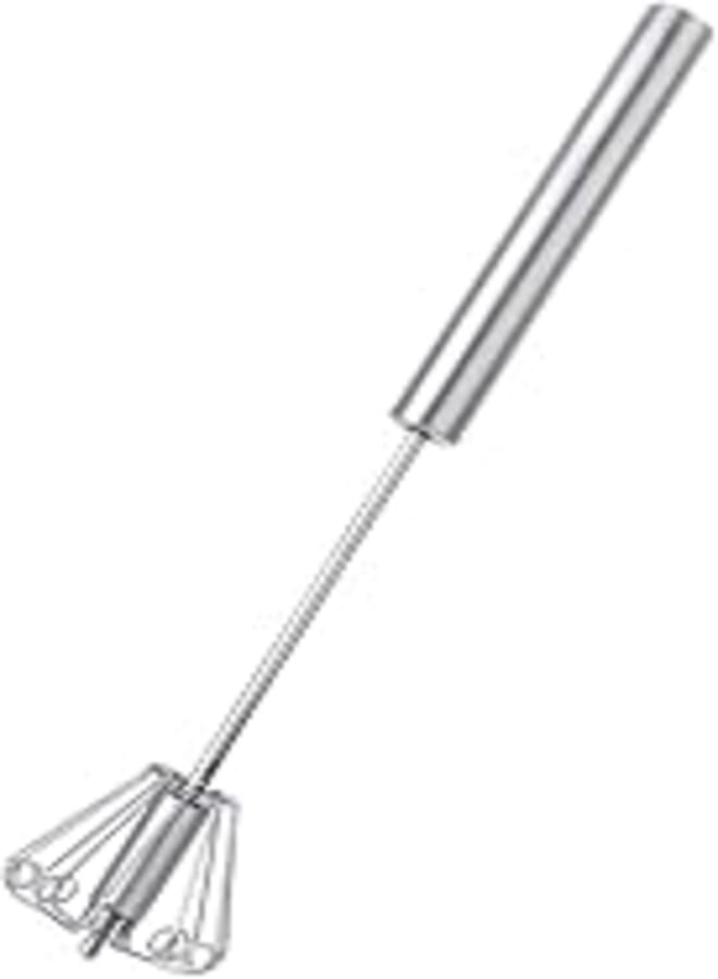 KASTWAVE Stainless Whisks, Easy Whisk Hand Push Egg Beater Mixer, Easy Use and Save Much Energy During Beating Mixing Stirring for Kitchen for Blending, Whisking, Beating & Stirring, 12",1 Pack