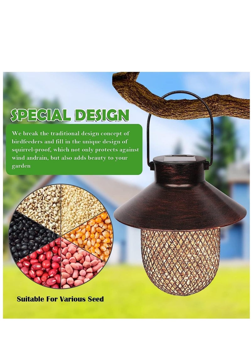 Zikra Bird Feeders Squirrel Proof Wild Bird Seed Feeders Outdoor Bird Feeders Waterproof with Seed Capacity for Cardinal Sparrow Finch Chickadee etc for Outdoors Hanging - Image 3