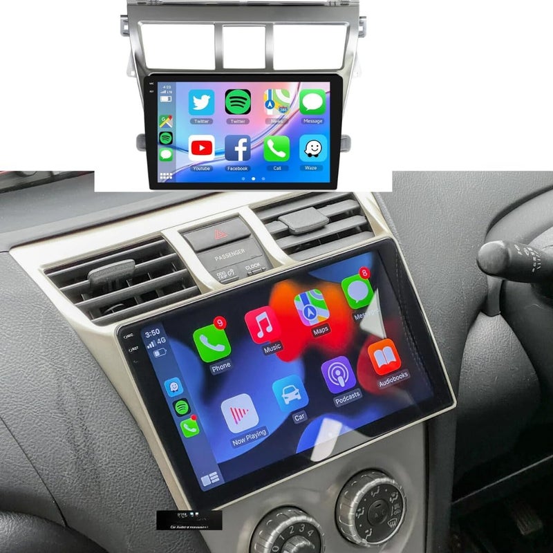 4k MRC Toyota yaris android screen 2007-2013,4gb ram 64gb memory wireless applecarplay android auto reverse camera included ahd - Image 1