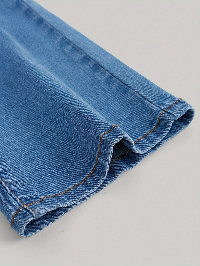 Exclusive Supply For And Teenage Girls' Ripped Stretch Flared Jeans Trendy High-Waisted - Image 4