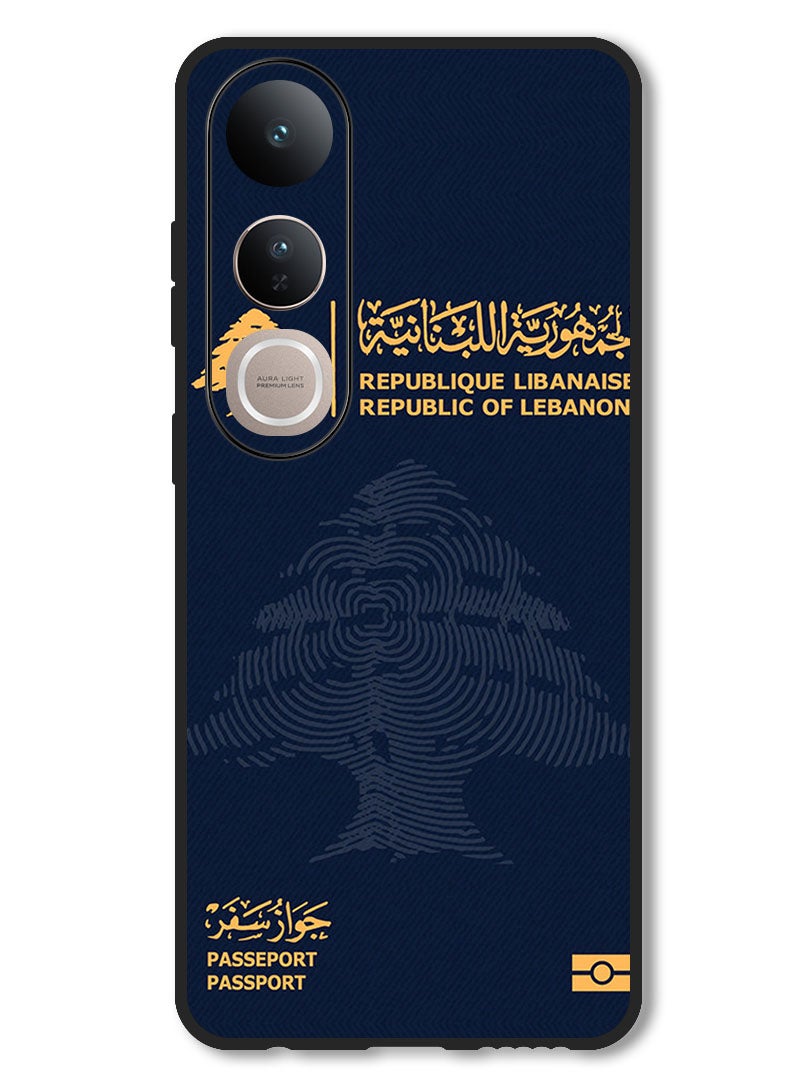 Theodor Case Compatible with Vivo V50 Lite Protection Shockproof Bumper Cover Lebanon Passport - Image 1