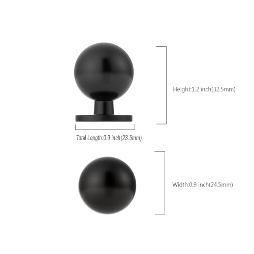 9BUILD 10 Pack 1.2 Inch Matte Black Cabinet Knobs - Round Drawer Knobs for Kitchen and Dresser Cabinets - Image 3