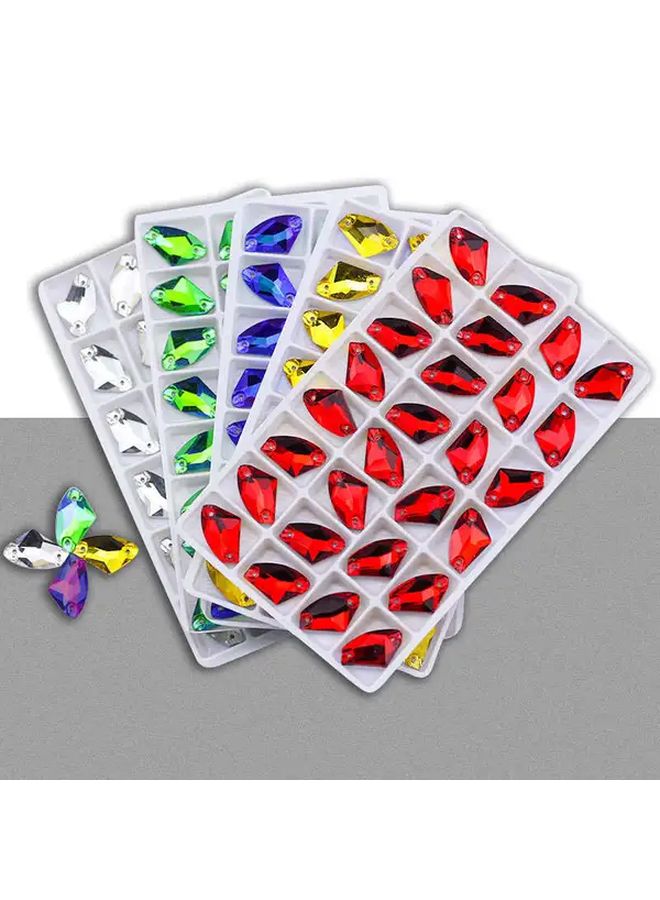 12 Smoke Topaz 9x14mm 48pcs Sew On Rhinestones Glass Crystal Two Holes Flatback Beads For DIY Wedding Dress Bags Jewelry Making - Image 2