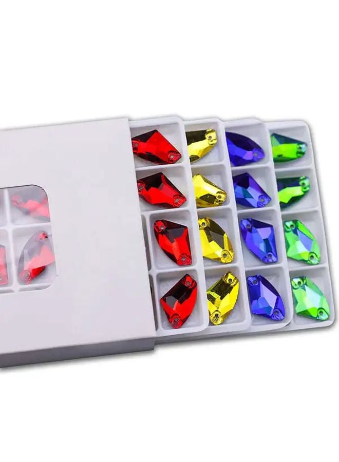 12 Smoke Topaz 9x14mm 48pcs Sew On Rhinestones Glass Crystal Two Holes Flatback Beads For DIY Wedding Dress Bags Jewelry Making - Image 3