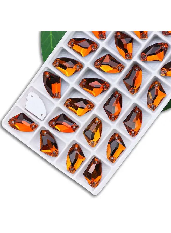 12 Smoke Topaz 9x14mm 48pcs Sew On Rhinestones Glass Crystal Two Holes Flatback Beads For DIY Wedding Dress Bags Jewelry Making - Image 1