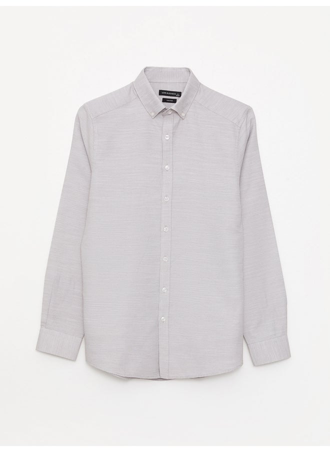 LC WAIKIKI - Slim Fit Long Sleeve Dobby Weave Men's Shirt - Image 1