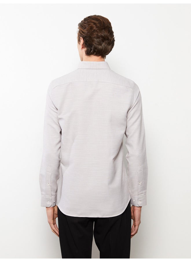 LC WAIKIKI - Slim Fit Long Sleeve Dobby Weave Men's Shirt - Image 1