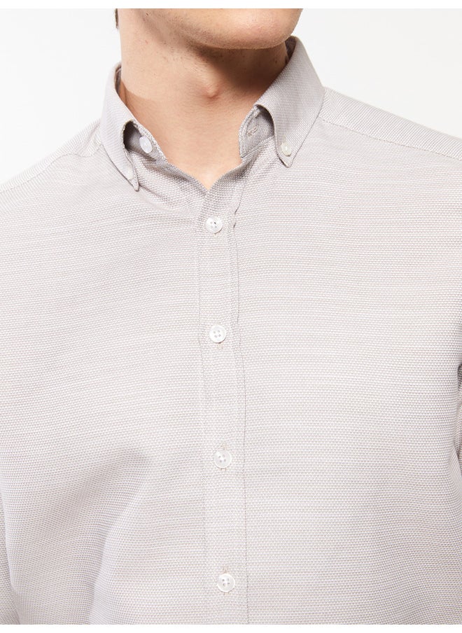 LC WAIKIKI - Slim Fit Long Sleeve Dobby Weave Men's Shirt - Image 1