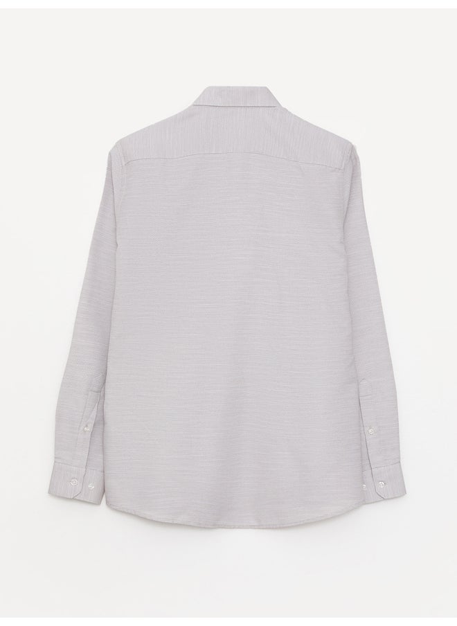LC WAIKIKI - Slim Fit Long Sleeve Dobby Weave Men's Shirt - Image 1