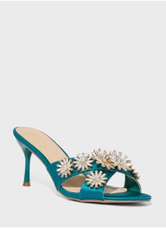 Ella Limited Edition Floral Embellished Mule Heel Sandal  - Image 2