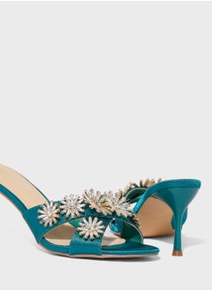 Ella Limited Edition Floral Embellished Mule Heel Sandal  - Image 4